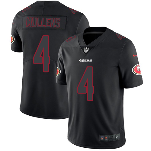 San Francisco 49ers Limited Black Men Nick Mullens NFL Jersey #4 Rush Impact->women nfl jersey->Women Jersey